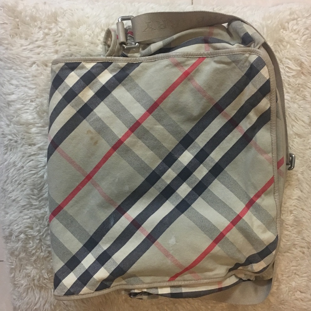 Classic Burberry Diaper Bag with Changing Pad